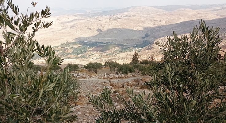 Výhled na Jordánsko z hory Nebo