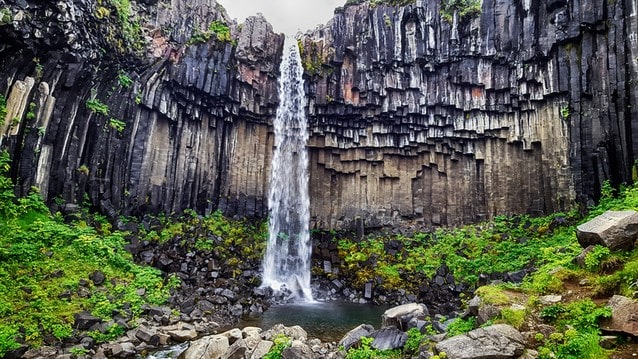 Svartifoss - vodopád na Islandu