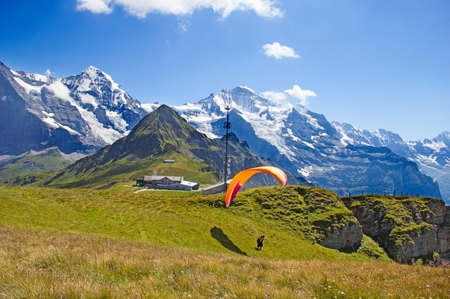 Paragliding v Alpách