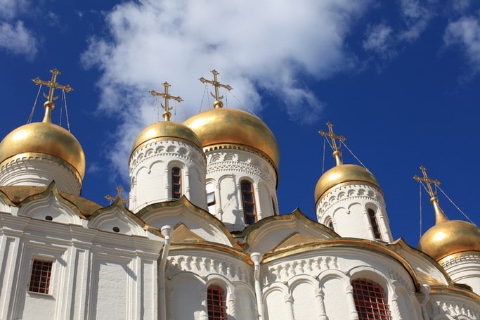 Moskva Kreml katedrála Nanebevzetí Panny Marie 