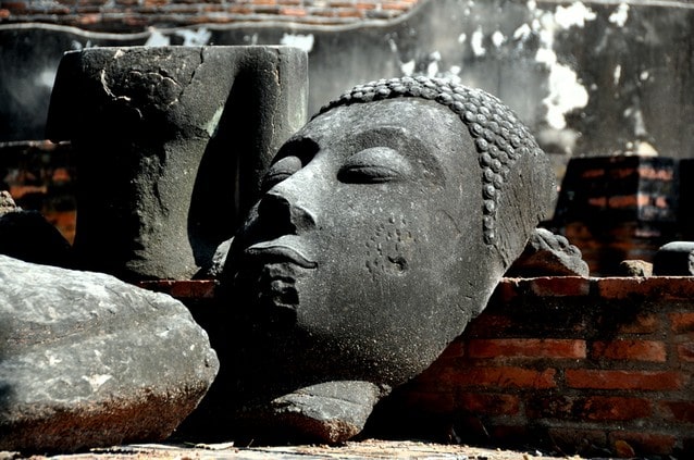 Buddha, město Ayutthaya, Thajsko