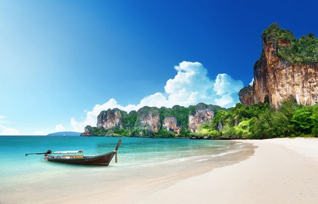 Krabi, Thajsko, pláž Railay