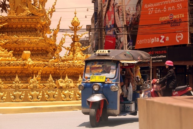 Chiang Rai, Thajsko, zlatý chrám