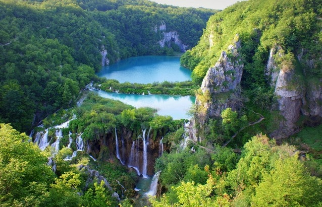 Plitvická jezera a vodopády v Chorvatsku