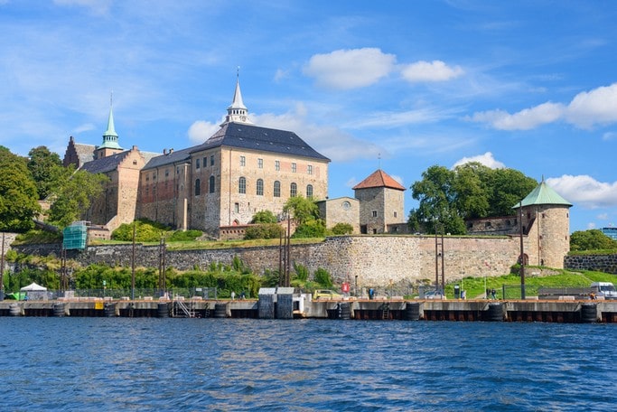 starobylá pevnost Akershus Oslo Norsko