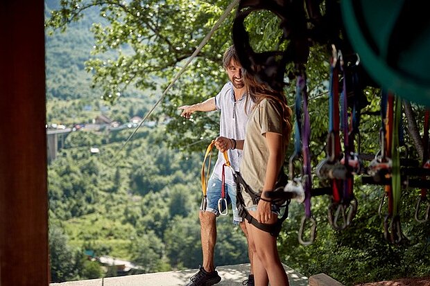 Romantický zipline