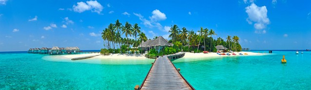 Ostrov na Maledivách