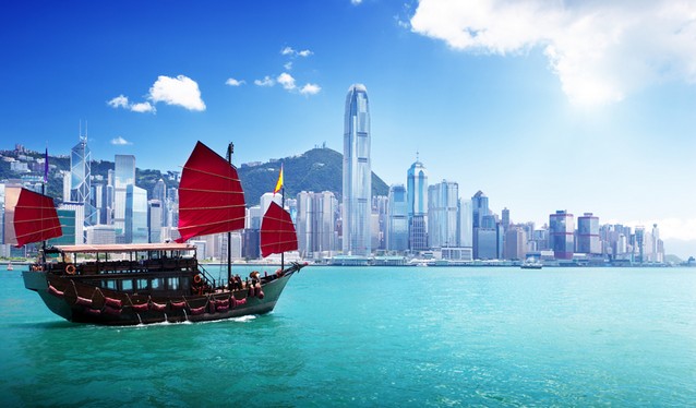 Hong Kong panorama, záliv