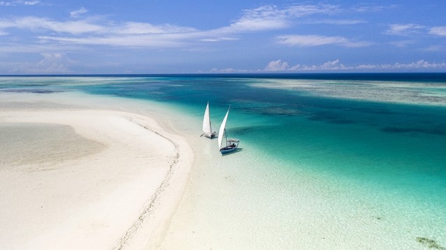 Ostrovy Pemba písečný sandbank