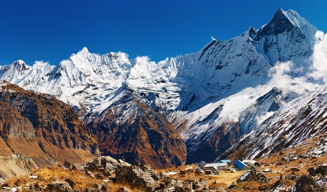 Annapurna base camp úžasný výhled na hory