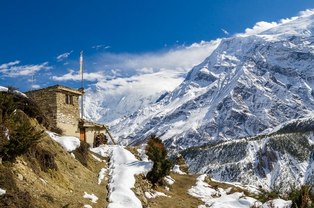 Nepálská vesnice pod Annapurnou