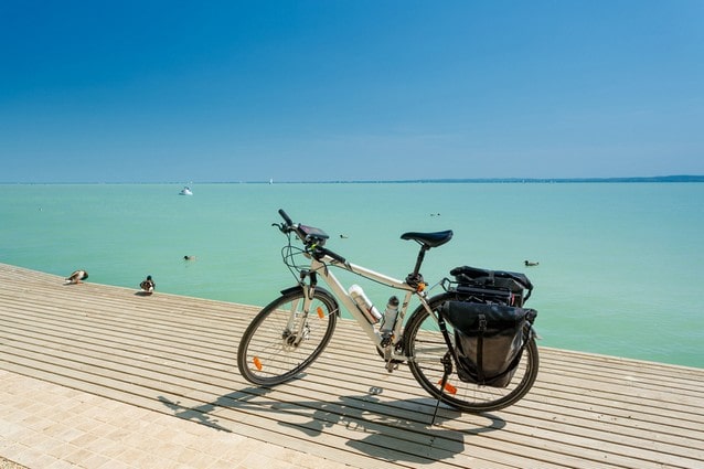 Kolo na pláži na Balatonu - Maďarsko