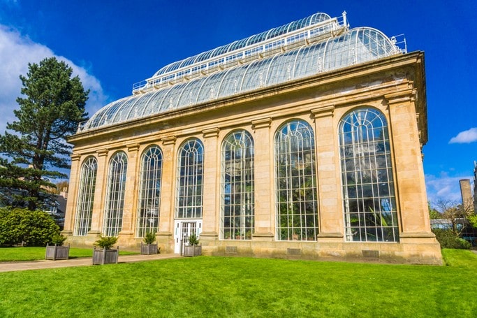 Viktoriánský dům v botanické zahradě v Edinburghu