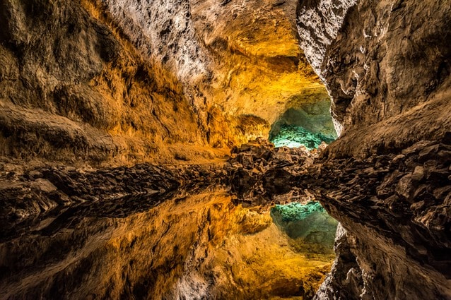 Zelená jeskyně Lanzarote