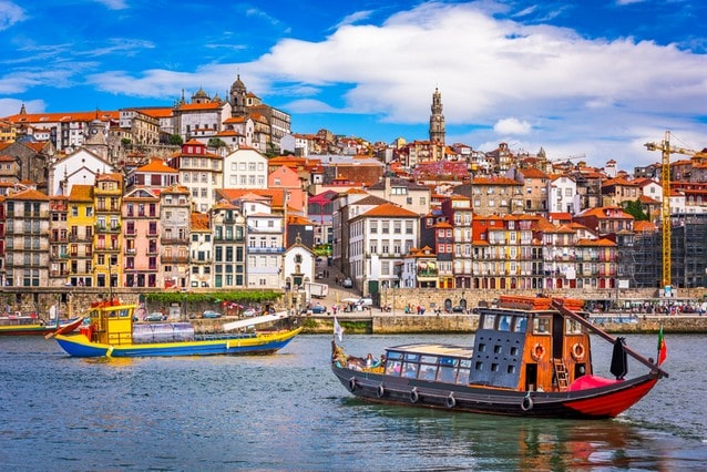 Přístav v Porto, Portugalsko