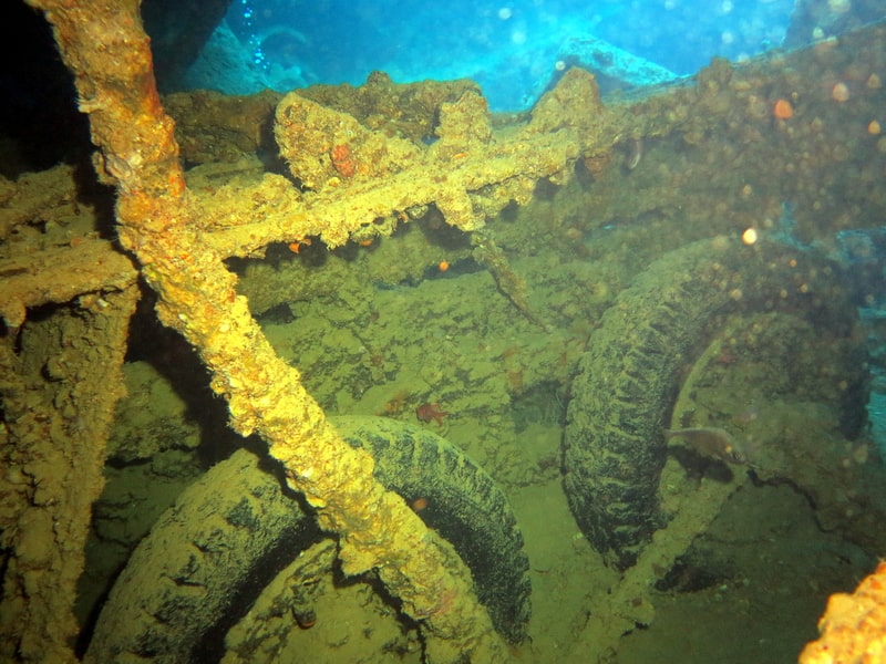 Potopený vrak lodi SS Thistlegorm