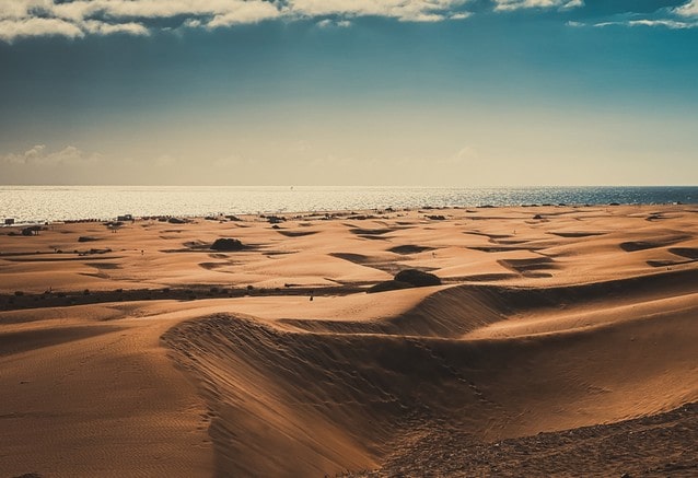 Písečné duny Maspalomas Kanárské ostrovy