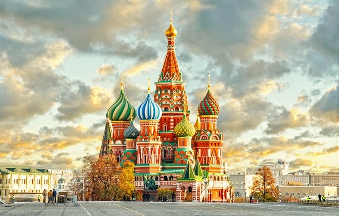Moskva Rudé náměstí bazilika a katedrála