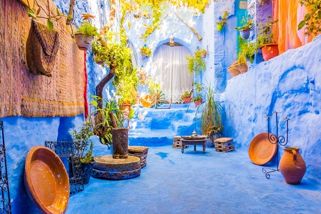Modrá medína v Chefchauenu, Maroku