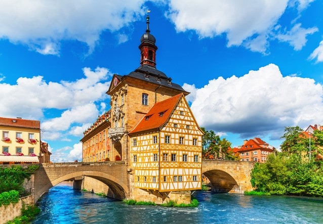 Středověké městečko Bamberg v Německu