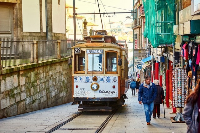 Dřevěná tramvaj v Portu, Portugalsko