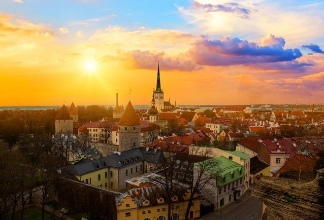Výhled na Estonské hlavní město Tallinn