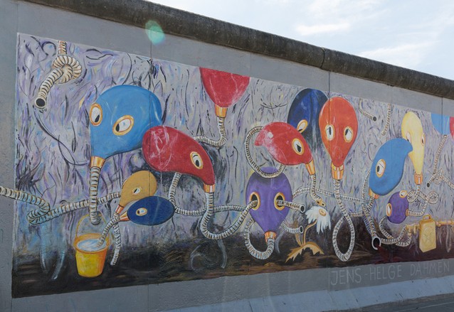 Grafiti na berlínské zdi, East side galerie