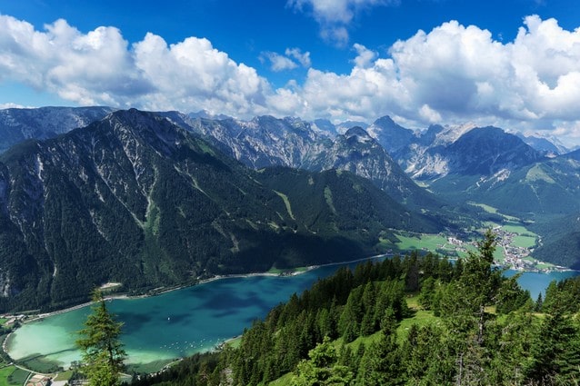 Jezero Achensee Tyrolsko Rakousko