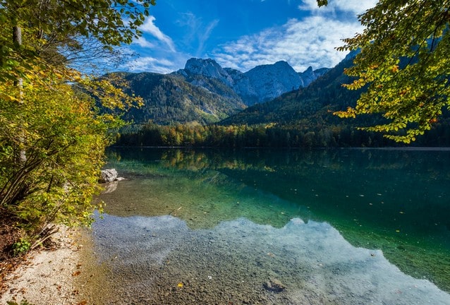 Dvě malá jezera v Rakousku Langbathseen