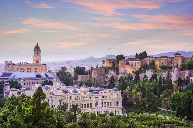 Výhled na Malagu, Španělsko