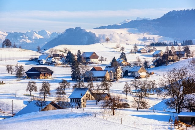Švýcarsko v zimě