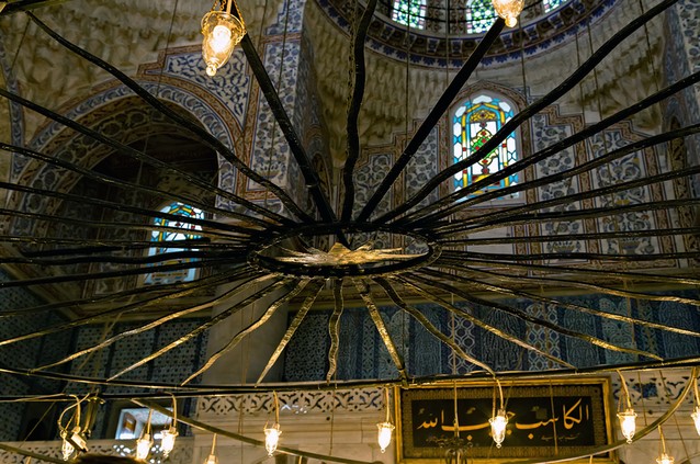 Vnitřek mešity v Turecku
