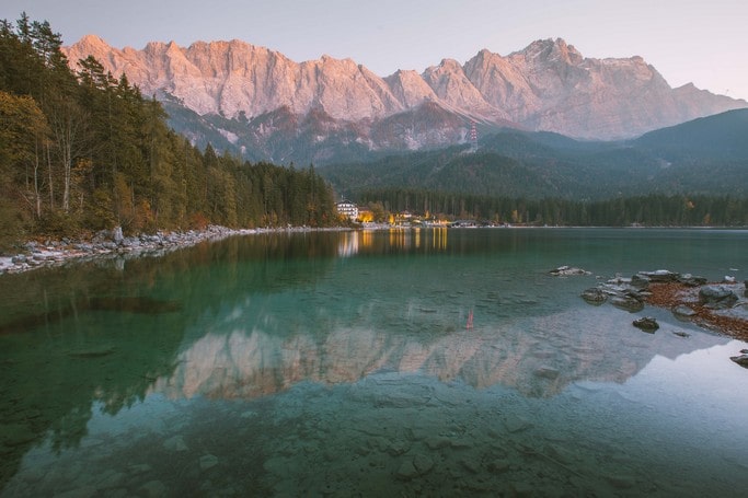 Bavorské jezero Eibsee