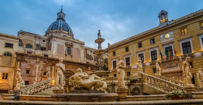 Sicilie namesti piazza pretoria Palermo